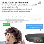 52cm Remote Control Electric Rotating Turntable Display Stand Video Shooting Props Turntable, Charging Power, Power Plug:US Plug(White)