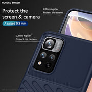 For Xiaomi Redmi Note 11 Pro / Note 11 Pro+ Thunderbolt Shockproof TPU Soft Phone Case(Blue)
