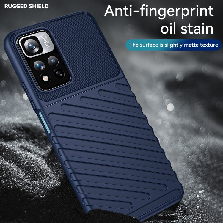 For Xiaomi Redmi Note 11 Pro / Note 11 Pro+ Thunderbolt Shockproof TPU Soft Phone Case(Blue)