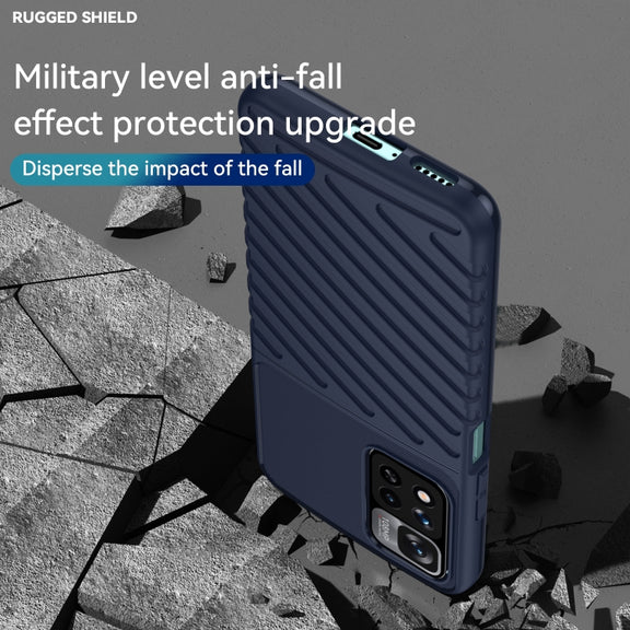 For Xiaomi Redmi Note 11 Pro / Note 11 Pro+ Thunderbolt Shockproof TPU Soft Phone Case(Blue)