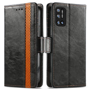 For Doogee N40 Pro CaseNeo Splicing Dual Magnetic Buckle Leather Case with Holder & Card Slots & Wallet(Black)