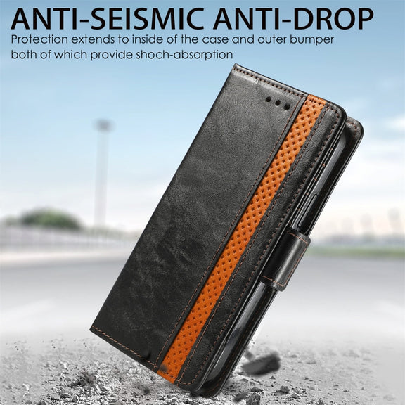 For Doogee N40 Pro CaseNeo Splicing Dual Magnetic Buckle Leather Case with Holder & Card Slots & Wallet(Black)