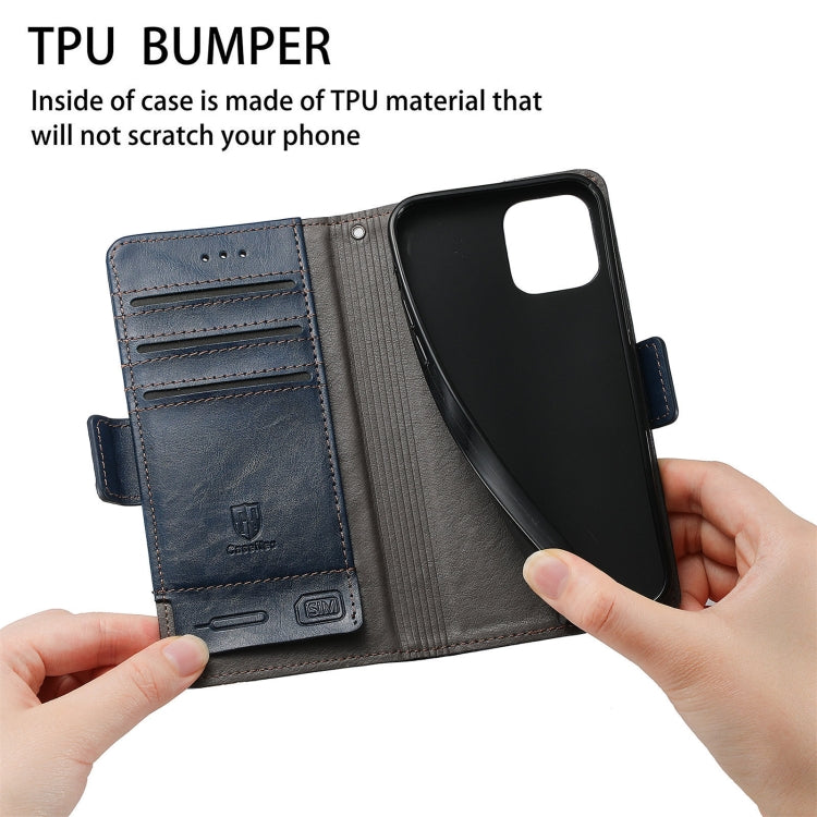 For Doogee N40 Pro CaseNeo Splicing Dual Magnetic Buckle Leather Case with Holder & Card Slots & Wallet(Blue)