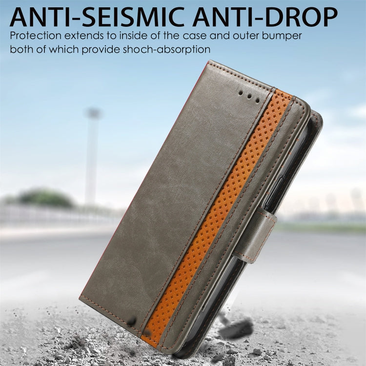 For Doogee N40 Pro CaseNeo Splicing Dual Magnetic Buckle Leather Case with Holder & Card Slots & Wallet(Grey)