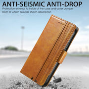 For Doogee N40 Pro CaseNeo Splicing Dual Magnetic Buckle Leather Case with Holder & Card Slots & Wallet(Khaki)