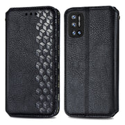 For Doogee N40 Pro Cubic Grid Pressed Horizontal Flip Magnetic Leather Case with Holder & Card Slots & Wallet(Black)