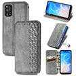 For Doogee N40 Pro Cubic Grid Pressed Horizontal Flip Magnetic Leather Case with Holder & Card Slots & Wallet(Grey) - More Brand by PMC TechLife | Online Shopping South Africa | PMC TechLife | Buy Now Pay Later Mobicred