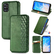 For Doogee N40 Pro Cubic Grid Pressed Horizontal Flip Magnetic Leather Case with Holder & Card Slots & Wallet(Green) - More Brand by PMC TechLife | Online Shopping South Africa | PMC TechLife | Buy Now Pay Later Mobicred