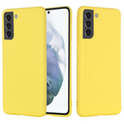 For Samsung Galaxy S22 5G Pure Color Liquid Silicone Shockproof Full Coverage Phone Case(Yellow)