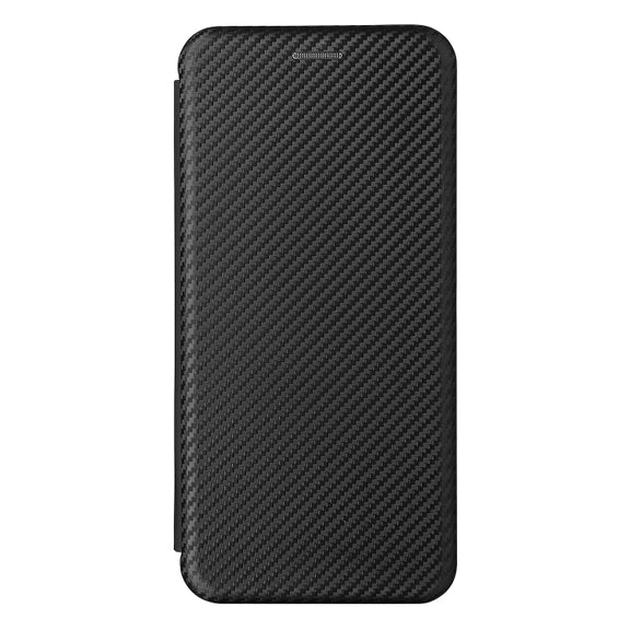 For Blackview Oscal C20 Carbon Fiber Texture Horizontal Flip Leather Phone Case with Card Slot(Black)