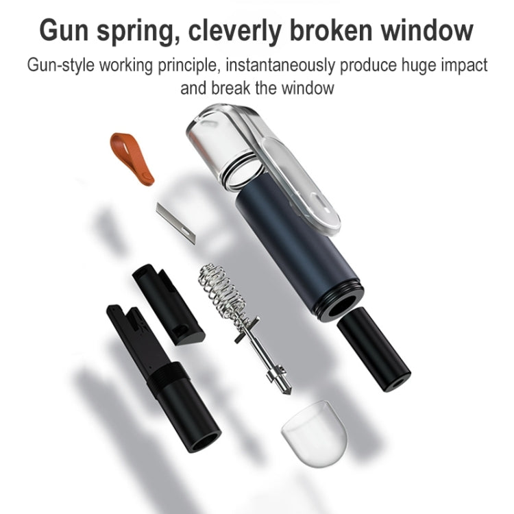 Multifunctional Vehicle Mounted Safety Hammer Car Window Breaker(Navy Cyan)
