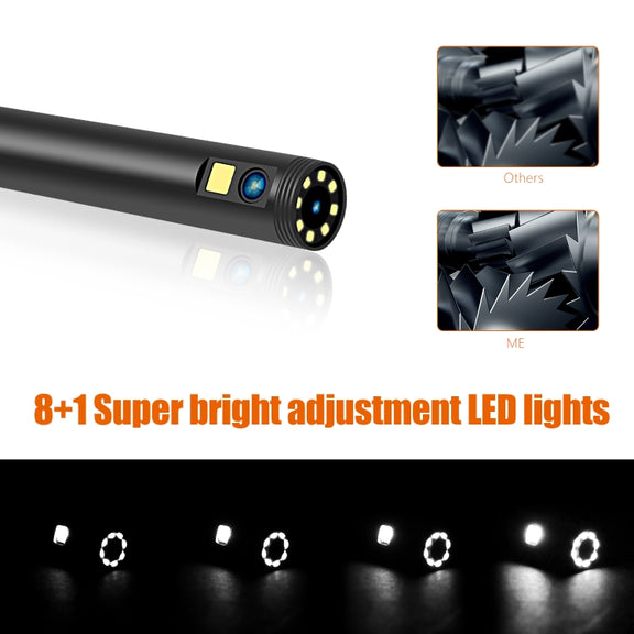 F300 8mm IP68 Water-resistant HD Dual Cameras Digital Endoscope, Length:2m Hard Cable(Black)