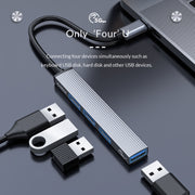 ORICO AH-12F 4 In 1 Type-C / USB-C to USB 3.0 HUB Docking Station(Grey)