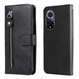 For Huawei nova 9 / Honor 50 5G Calf Texture Zipper Horizontal Flip Leather Phone Case(Black) - Honor Cases by PMC TechLife | Online Shopping South Africa | PMC TechLife