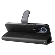 For Huawei nova 9 / Honor 50 5G Calf Texture Zipper Horizontal Flip Leather Phone Case(Black)