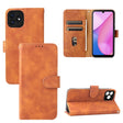 For Blackview Oscal C20 Solid Color Skin Feel Magnetic Buckle Horizontal Flip PU Phone Case(Brown) - More Brand by PMC TechLife | Online Shopping South Africa | PMC TechLife | Buy Now Pay Later Mobicred