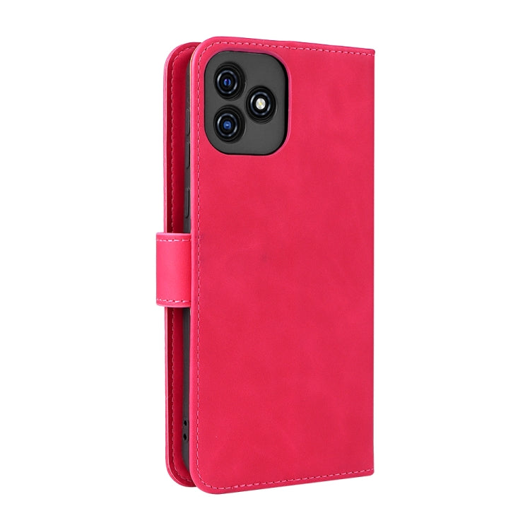 For Blackview Oscal C20 Solid Color Skin Feel Magnetic Buckle Horizontal Flip PU Phone Case(Rose Gold)