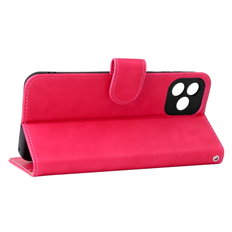 For Blackview Oscal C20 Solid Color Skin Feel Magnetic Buckle Horizontal Flip PU Phone Case(Rose Gold)