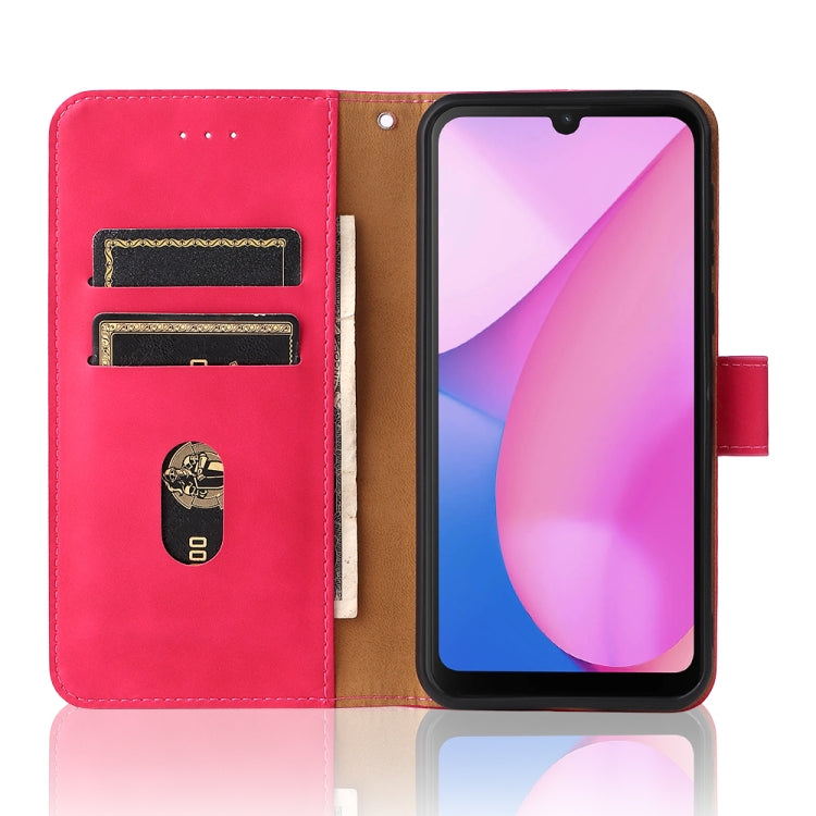 For Blackview Oscal C20 Solid Color Skin Feel Magnetic Buckle Horizontal Flip PU Phone Case(Rose Gold)