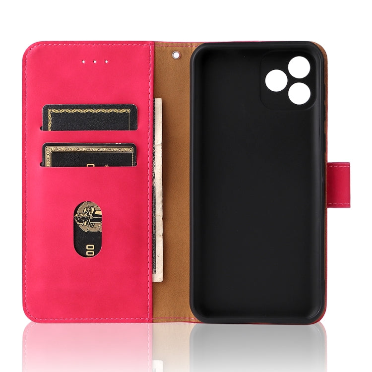 For Blackview Oscal C20 Solid Color Skin Feel Magnetic Buckle Horizontal Flip PU Phone Case(Rose Gold)