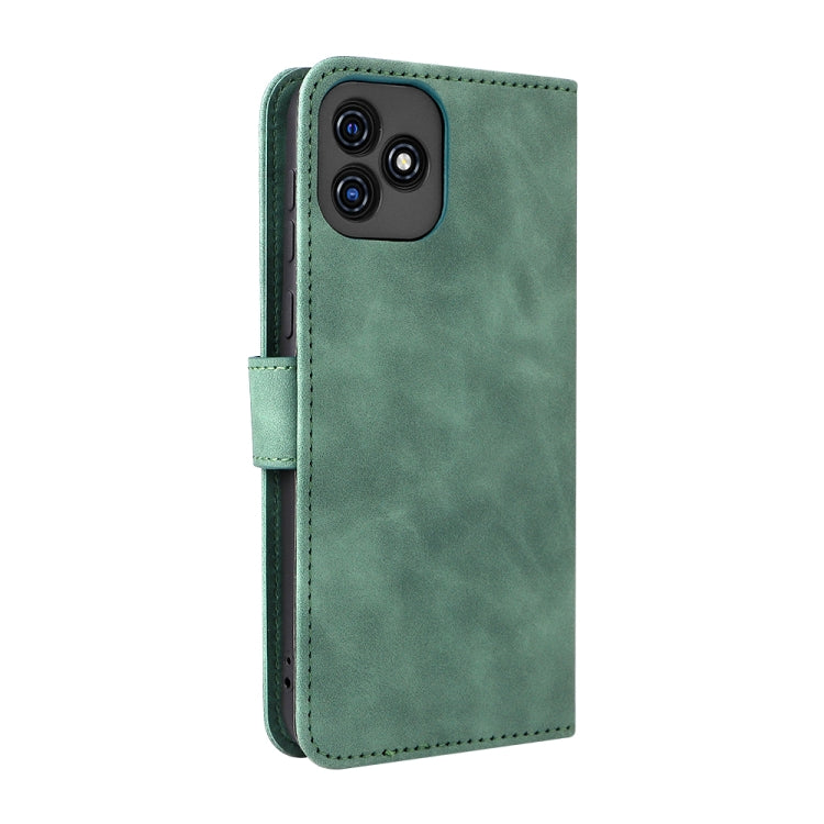 For Blackview Oscal C20 Solid Color Skin Feel Magnetic Buckle Horizontal Flip PU Phone Case(Green)