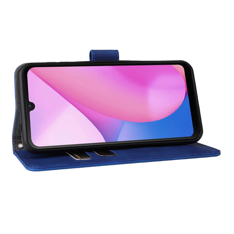 For Blackview Oscal C20 Solid Color Skin Feel Magnetic Buckle Horizontal Flip PU Phone Case(Blue)