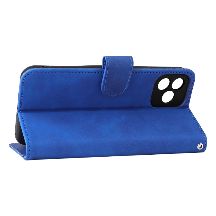 For Blackview Oscal C20 Solid Color Skin Feel Magnetic Buckle Horizontal Flip PU Phone Case(Blue)