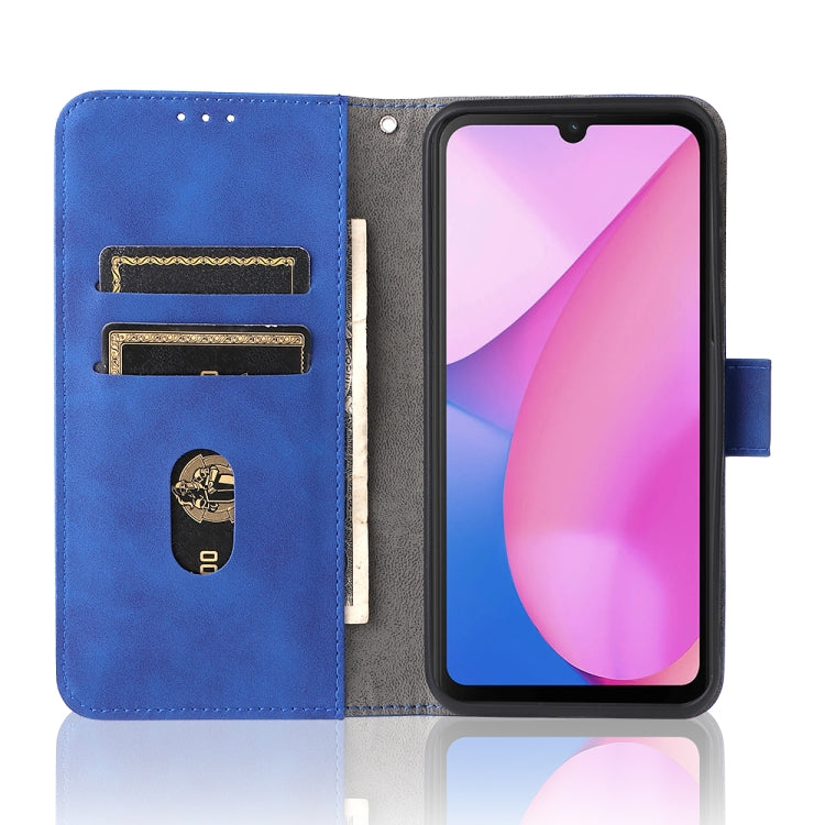 For Blackview Oscal C20 Solid Color Skin Feel Magnetic Buckle Horizontal Flip PU Phone Case(Blue)