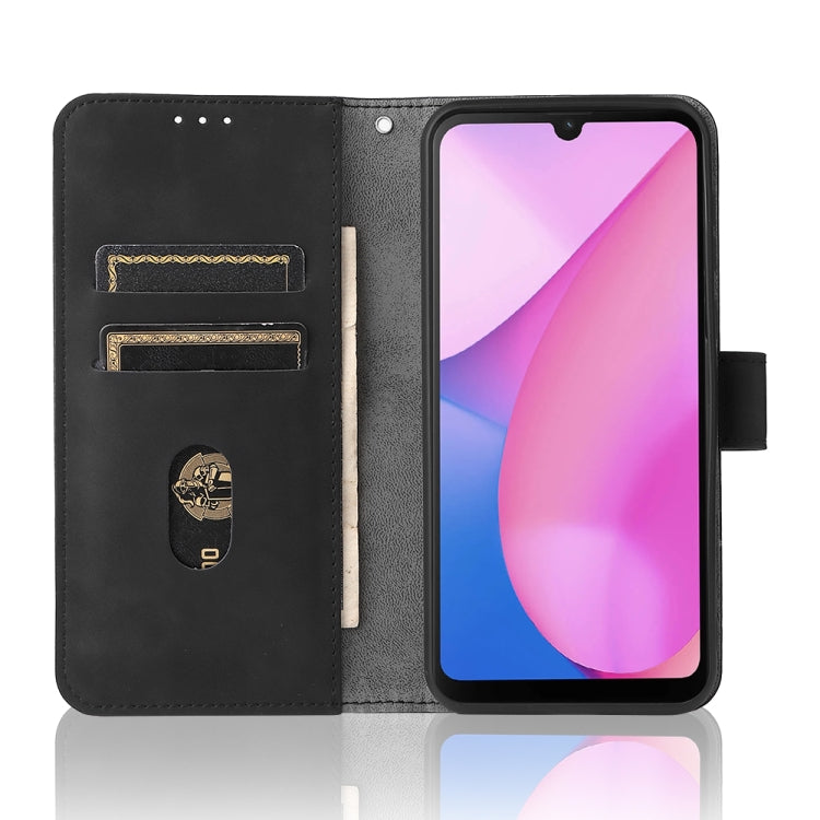 For Blackview Oscal C20 Solid Color Skin Feel Magnetic Buckle Horizontal Flip PU Phone Case(Black)