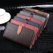For Oukitel C25 idewei Crocodile Texture Horizontal Flip Leather Phone Case(Dark Blue)