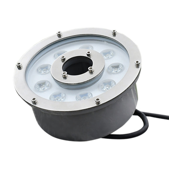 9W Landscape Ring LED Aluminum Alloy Underwater Fountain Light(White Light)
