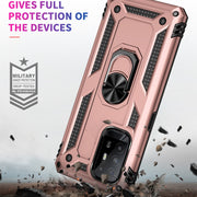 For OPPO Reno5 Z Shockproof TPU + PC Phone Protective Case with 360 Degree Rotating Holder(Rose Gold)