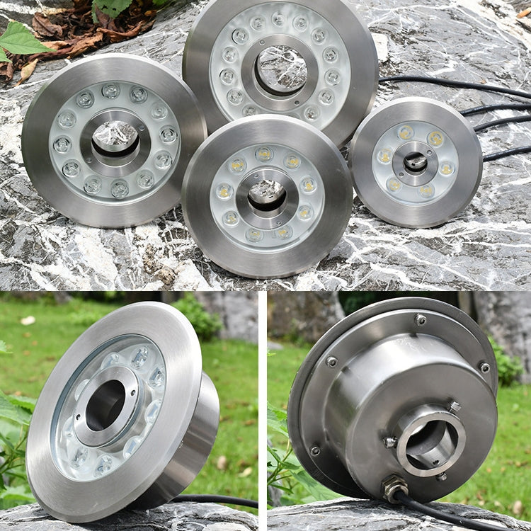 9W Landscape Ring LED Stainless Steel Underwater Fountain Light(White Light)