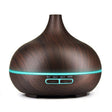USB 400ml Wood Texture Fragrance Machine Pointed Mouth Humidifier Automatic Alcohol Sprayer with Colorful LED Light(Coffee) - free shipping - PMC TechLife - Order now!