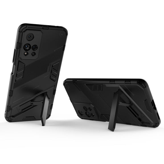 For Xiaomi Redmi Note 11 Pro / Note 11 Pro+ Punk Armor 2 in 1 PC + TPU Shockproof Phone Case with Invisible Holder(Black)