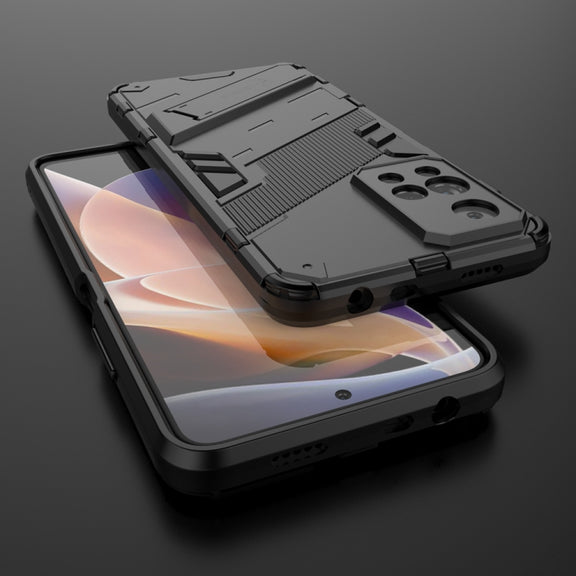For Xiaomi Redmi Note 11 Pro / Note 11 Pro+ Punk Armor 2 in 1 PC + TPU Shockproof Phone Case with Invisible Holder(Black)