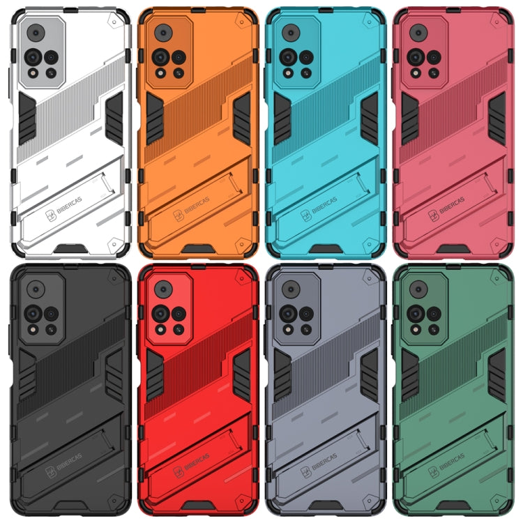 For Xiaomi Redmi Note 11 Pro / Note 11 Pro+ Punk Armor 2 in 1 PC + TPU Shockproof Phone Case with Invisible Holder(Black)