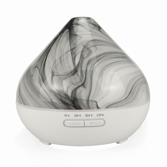 400ml Volcano Shape Humidifier Glass Aromatherapy Machine Automatic Alcohol Sprayer, Plug Specification:UK Plug(White)