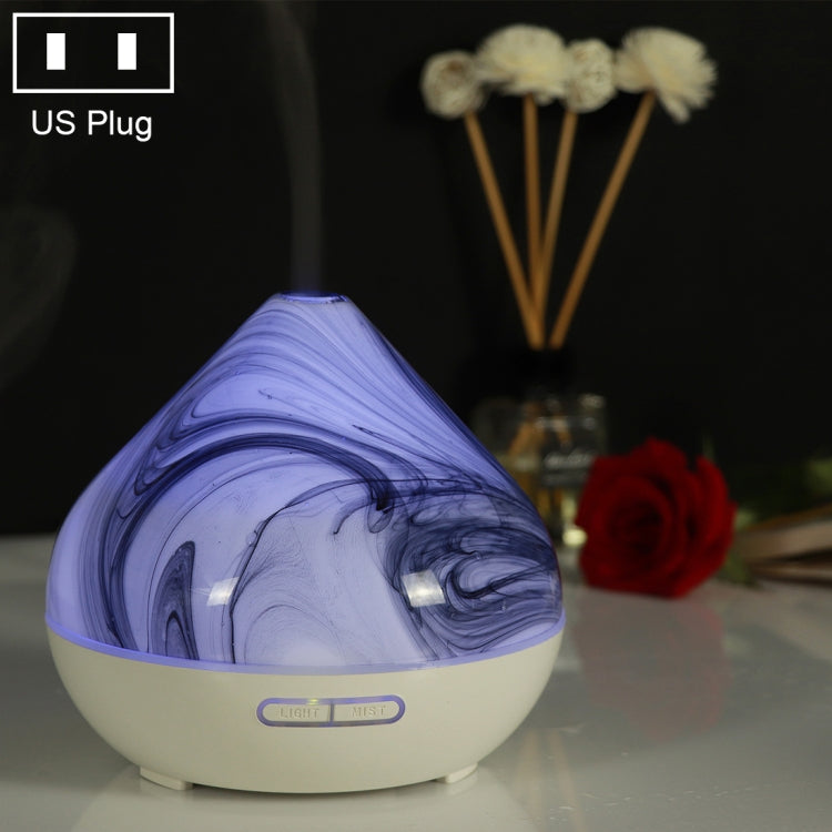 400ml Volcano Shape Humidifier Glass Aromatherapy Machine Automatic Alcohol Sprayer, Plug Specification:US Plug(White)
