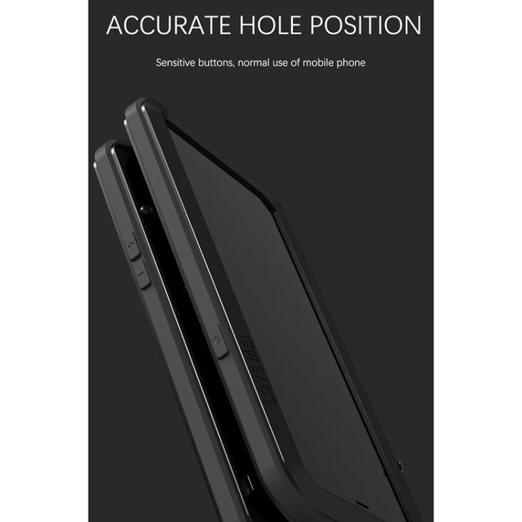 For iPhone 13 mini LOVE MEI Metal Shockproof Life Water-resistant Dustproof Protective Phone Case (Silver)