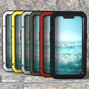 For iPhone 13 mini LOVE MEI Metal Shockproof Life Water-resistant Dustproof Protective Phone Case (Silver)