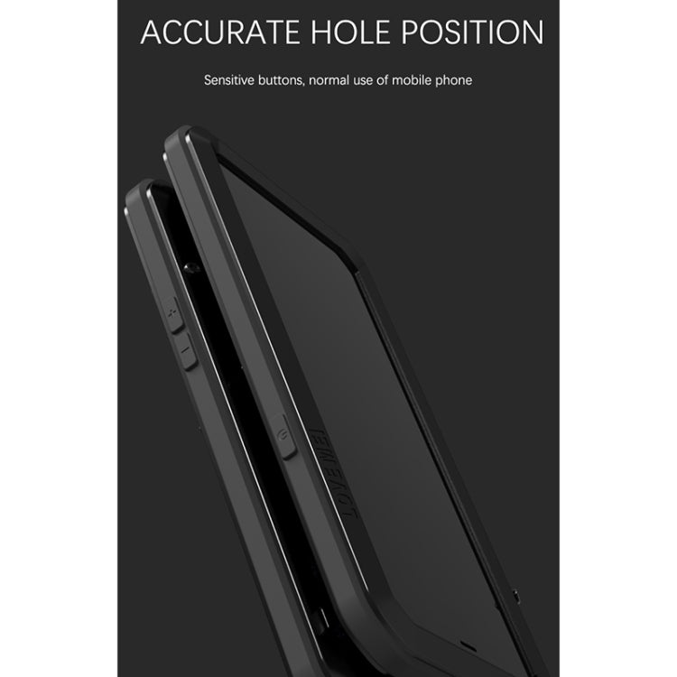 For iPhone 13 LOVE MEI Metal Shockproof Life Water-resistant Dustproof Protective Phone Case(Red)