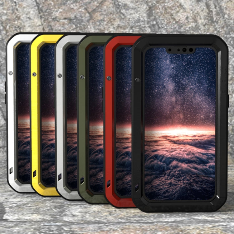 For iPhone 13 LOVE MEI Metal Shockproof Life Water-resistant Dustproof Protective Phone Case(Yellow)