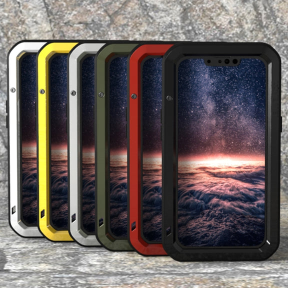 For iPhone 13 LOVE MEI Metal Shockproof Life Water-resistant Dustproof Protective Phone Case(Yellow)