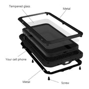 For iPhone 13 Pro Max LOVE MEI Metal Shockproof Life Water-resistant Dustproof Protective Phone Case (Red)