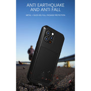 For iPhone 13 Pro Max LOVE MEI Metal Shockproof Life Water-resistant Dustproof Protective Phone Case (White)