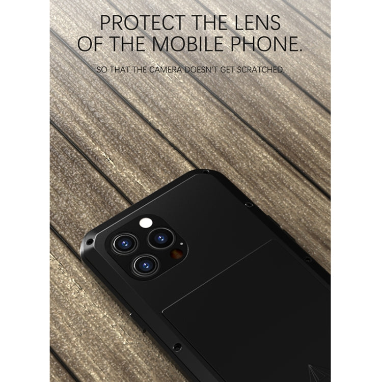 For iPhone 13 Pro Max LOVE MEI Metal Shockproof Life Water-resistant Dustproof Protective Phone Case (White)