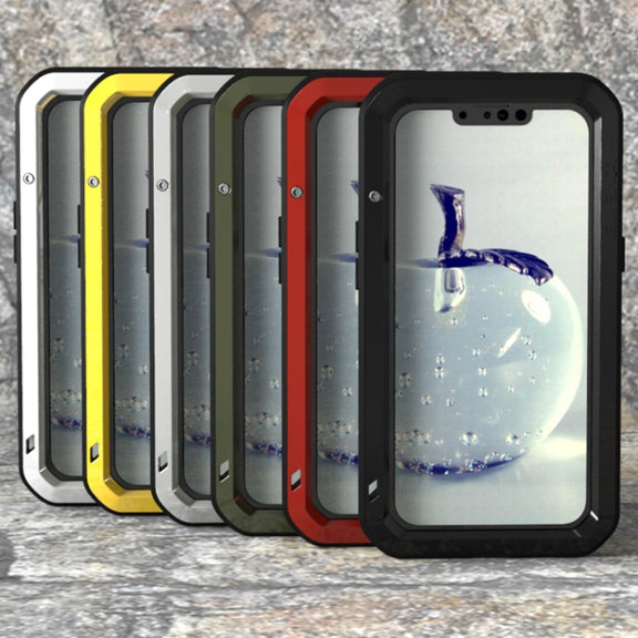 For iPhone 13 Pro Max LOVE MEI Metal Shockproof Life Water-resistant Dustproof Protective Phone Case (White)
