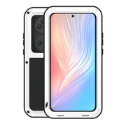 For Huawei P50 Pro LOVE MEI Metal Shockproof Water-resistant Dustproof Protective Phone Case without Glass(White)