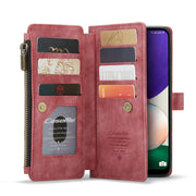 For Samsung Galaxy A22 5G CaseMe-C30 Multifunctional Horizontal Flip PU + TPU Phone Case(Red)